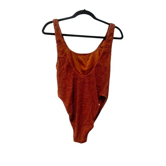 Volcom Women's Simply Scrunch Backless One-Piece Swimsuit Rust Size Large NWOT - Picture 13 of 13